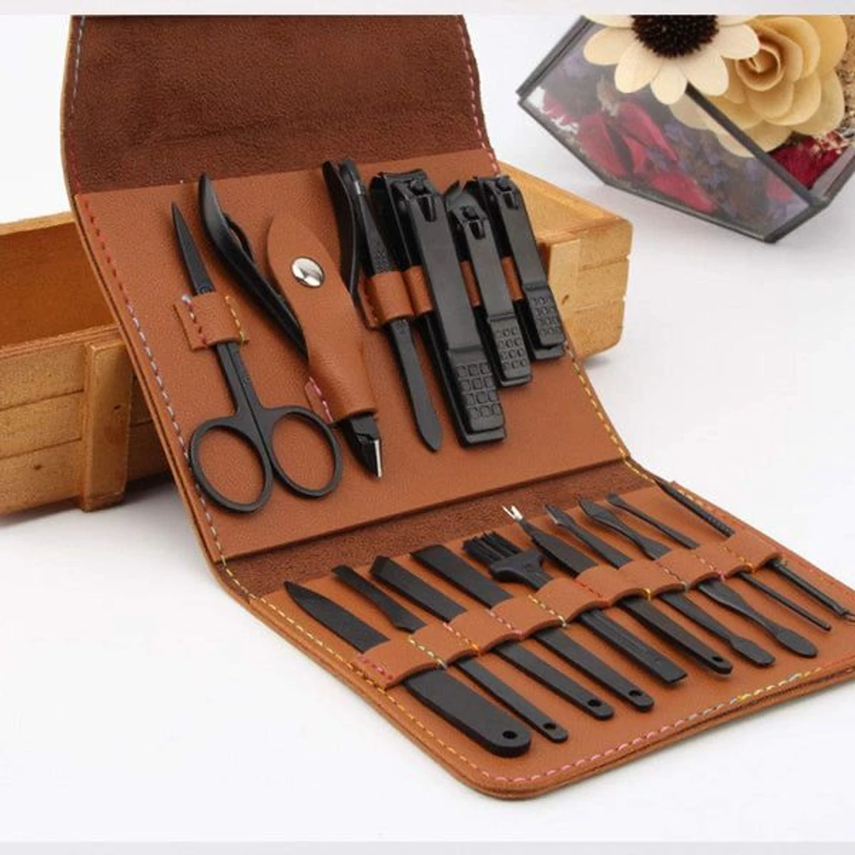 16pcs Stainless Steel Nail Cutter Tool Set