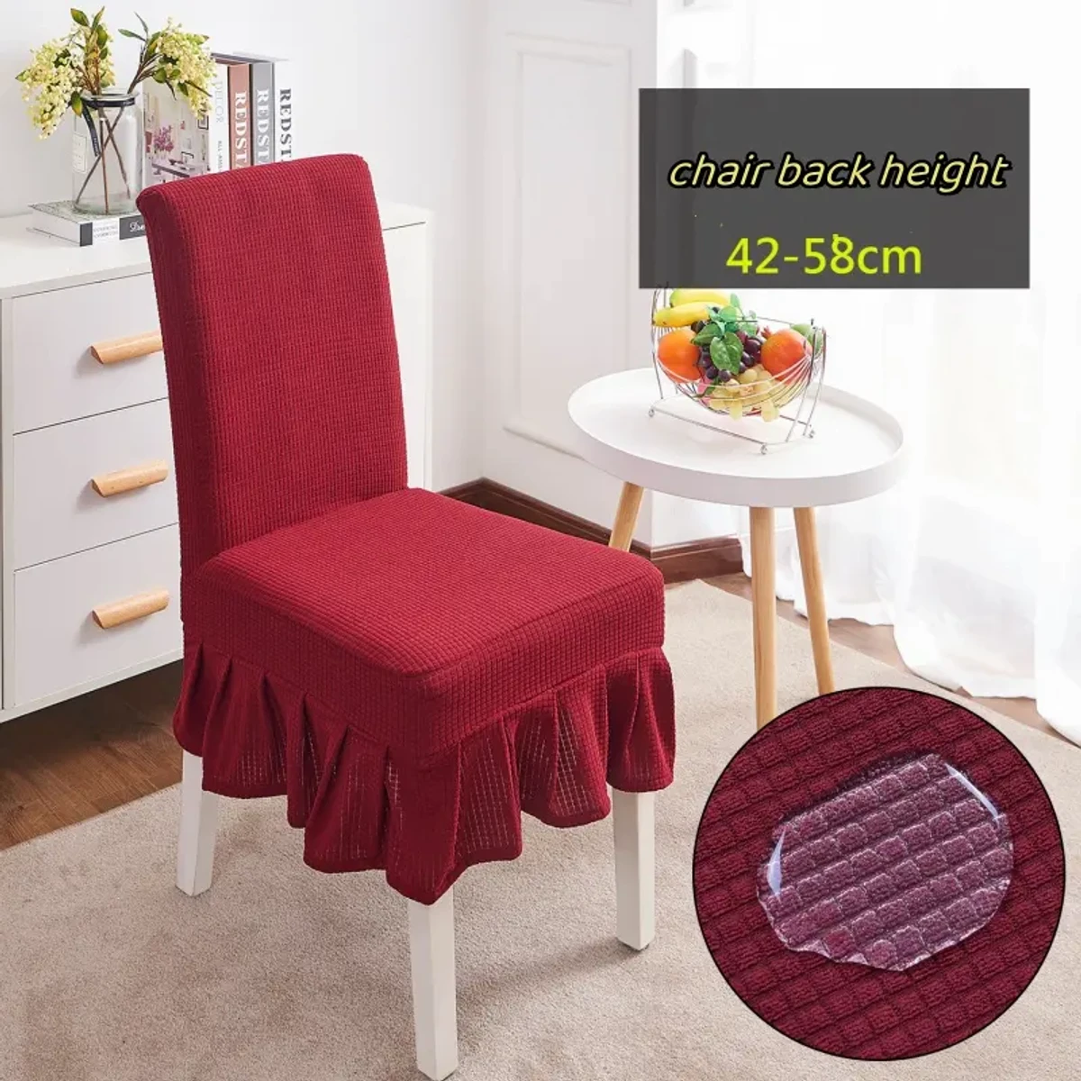 Solid Color Chair Covers for Dining Room Seat (meron colour)